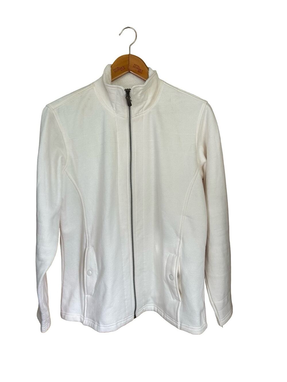 Columbia Cotton Blend Lightweight Full Zip Jacket Cream Sz XL
